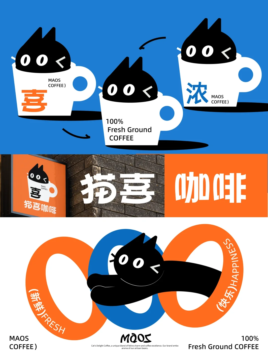 猫喜咖啡Maos-品牌VI设计图0