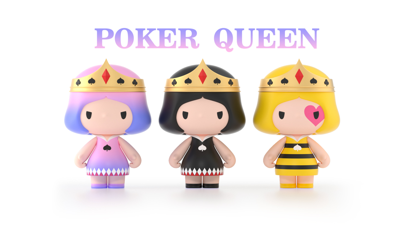 POKER扑克女王吉祥物3D设计图9