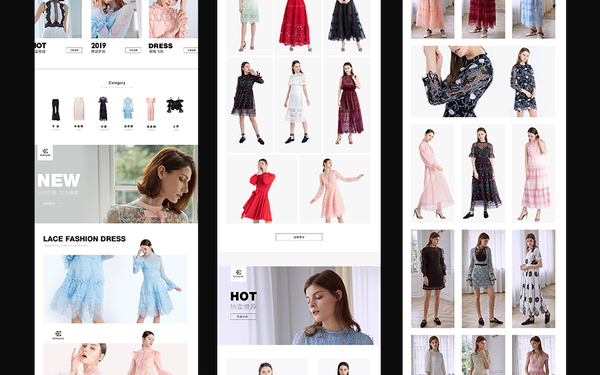 国内女装电商首页策划设计