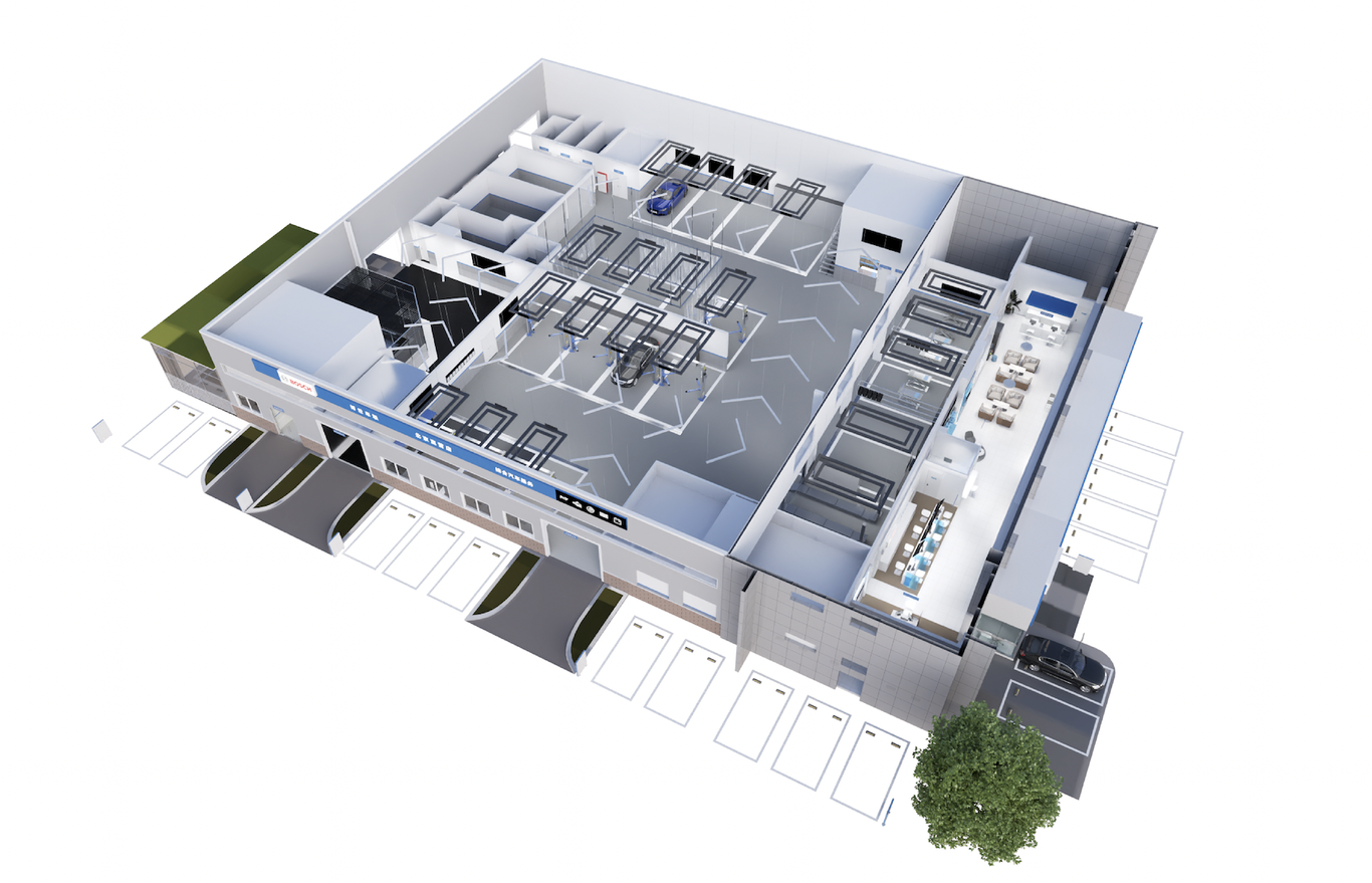 苏州德国博世汽车维修新能源汽车体验店si系统设计形象店面设计公司图1