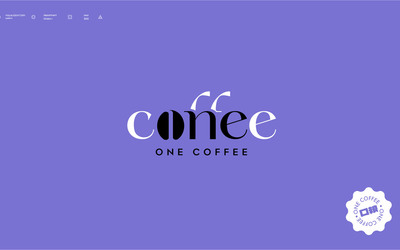 one coffee 咖啡店logo设计