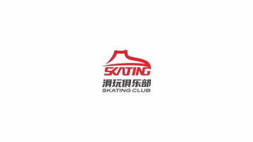 现代、年轻的滑玩俱乐部品牌logo设计