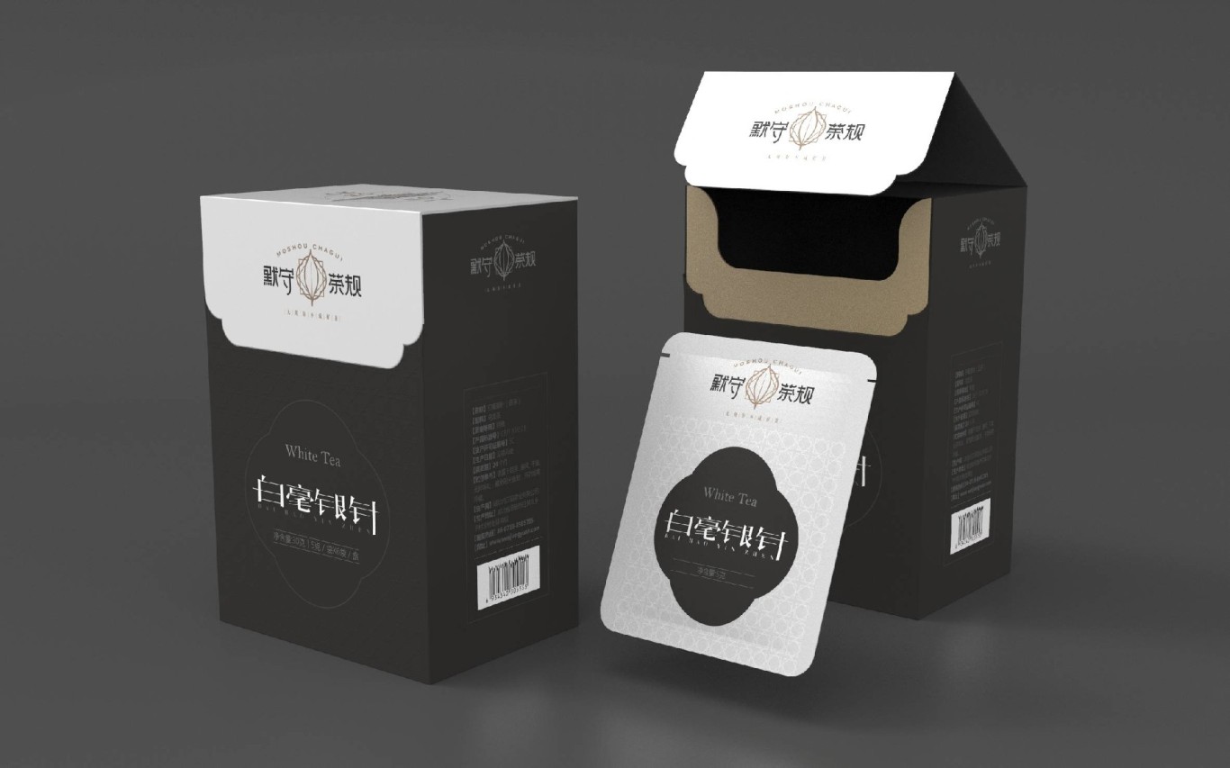 默守茶規白茶系列茶品牌包裝視覺設計圖9