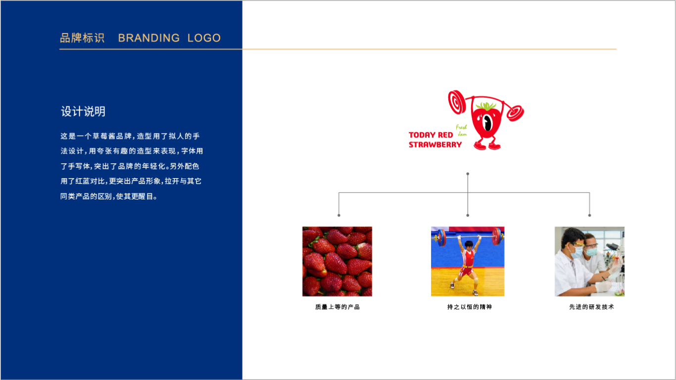草莓酱品牌LOGO设计图2