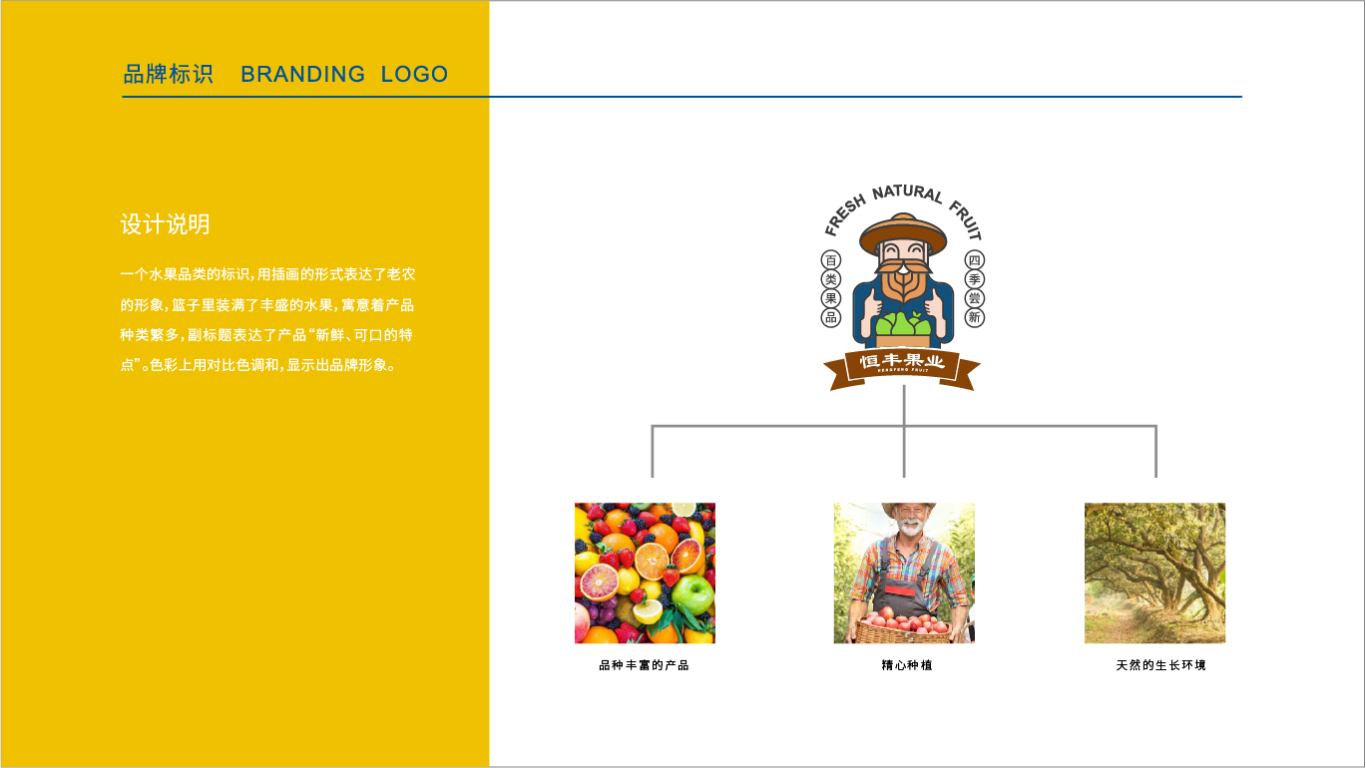 “恒丰”水果品牌LOGO设计图2