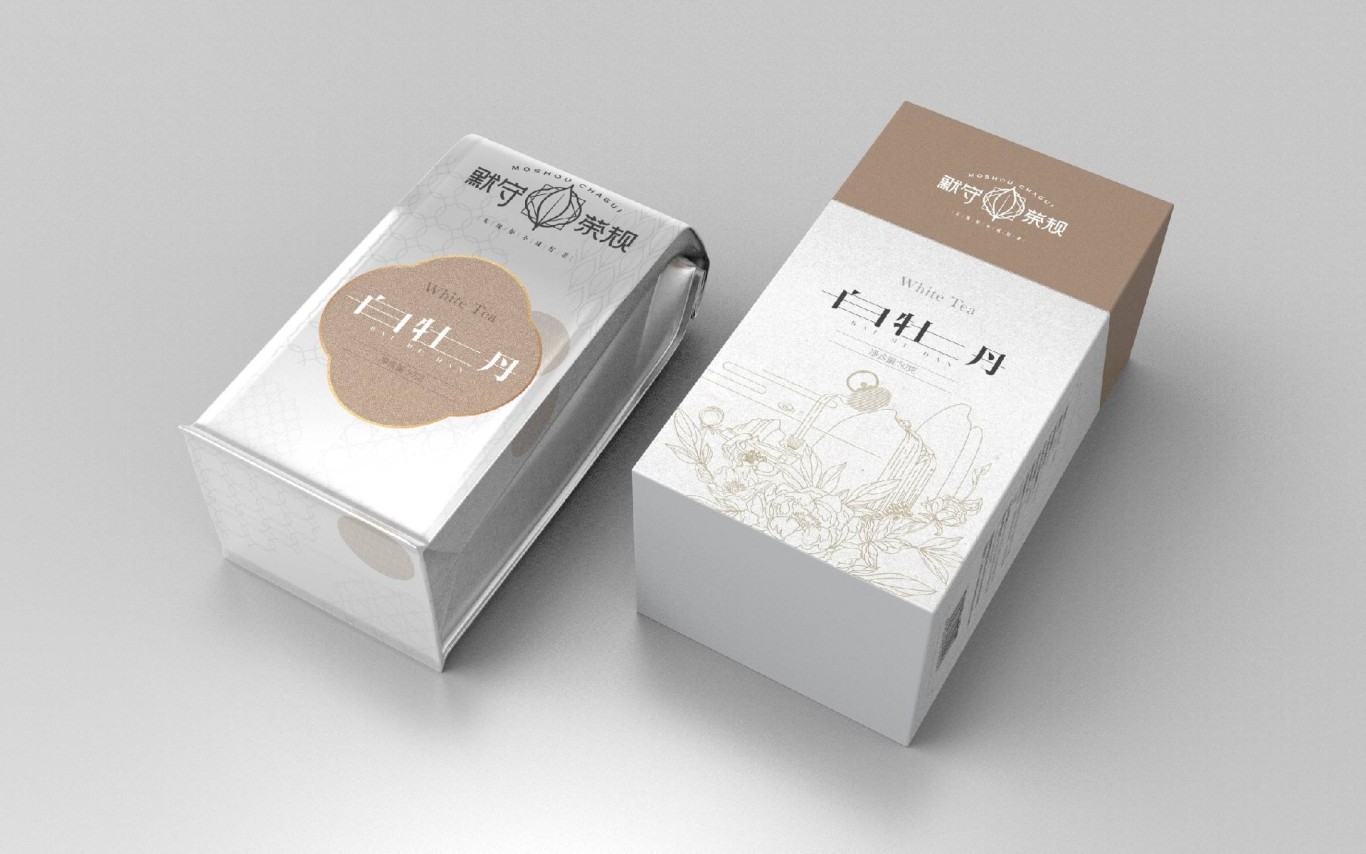 默守茶規白茶系列茶品牌包裝視覺設計圖3