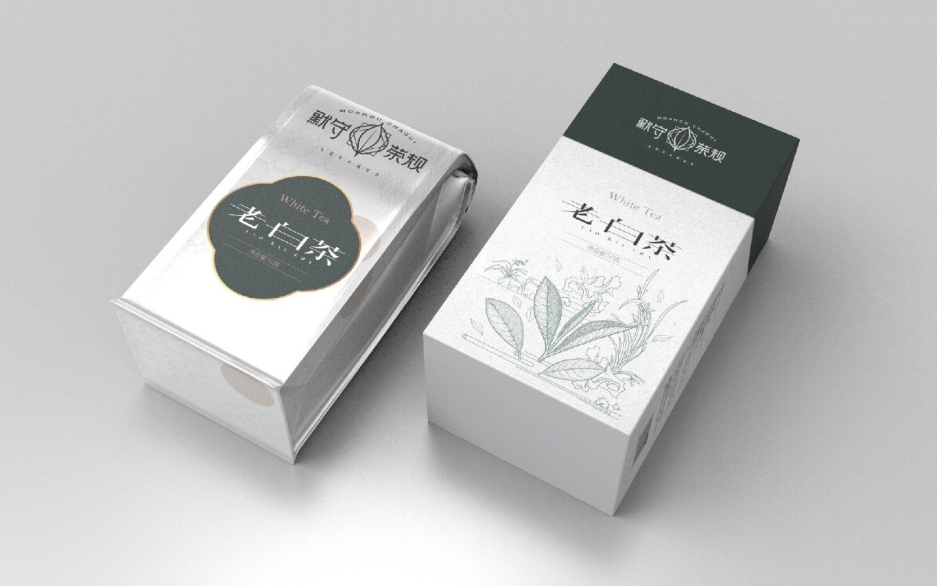 默守茶規白茶系列茶品牌包裝視覺設計圖5